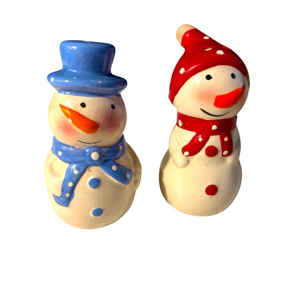 Mr and Mrs Snowman Salt and Pepper Shaker